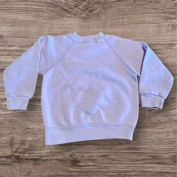 Vintage Cheetah by Mervyns Childrens Sweatshirt Lavender Embroidered 5/6 - Picture 9 of 9